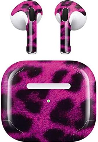 Skinit Decal Audio Skin Compatible with Apple AirPods (3rd Gen, 2021) - Skinit Originally Designed Pink Leopard Spots Design in Saudi Arabia