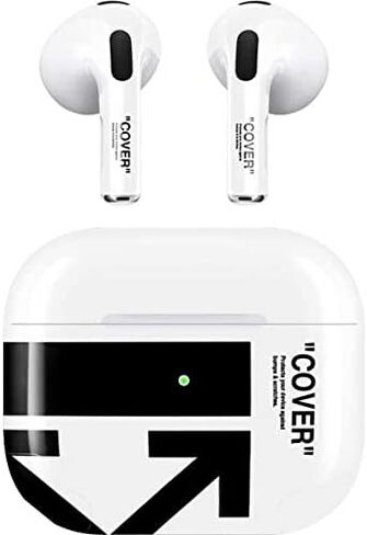 غلاف صوتي من Skinit متوافق مع Apple AirPods (الجيل الثالث، 2021) - تصميم سهام باللونين الأبيض والأسود من Skinit في الأصل in Saudi Arabia