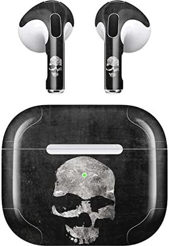 Skinit Decal Audio Skin Compatible with Apple AirPods (3rd Gen, 2021) - Skinit Originally Designed Silent Skull Design in Saudi Arabia