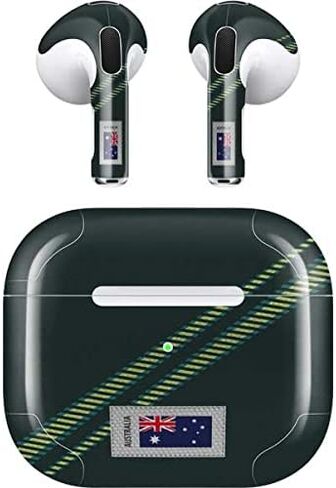 غلاف صوتي من Skinit متوافق مع Apple AirPods (الجيل الثالث، 2021) - تصميم علم كرة القدم الأسترالي من Skinit في الأصل in Saudi Arabia