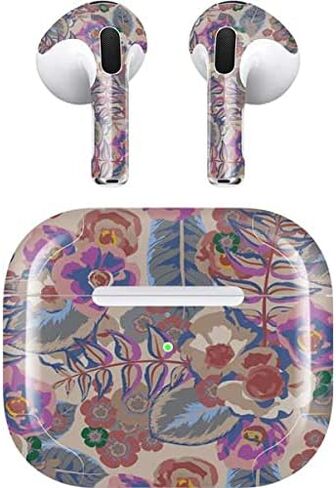 Skinit Decal Audio Skin Compatible with Apple AirPods (3rd Gen, 2021) - Skinit Originally Designed Warm Taupe Floral Design in Saudi Arabia