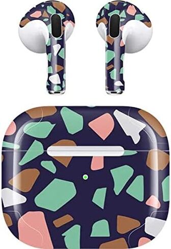 Skinit Decal Audio Skin Compatible with Apple AirPods (3rd Gen, 2021) - Skinit Originally Designed Midnight Terrazzo Design in Saudi Arabia