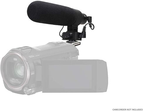 ميكروفون قلبي فائق متطور لجهاز Sony FDR-AX33 (ستيريو/بندقية) مع واقي الرياح الميت in Saudi Arabia