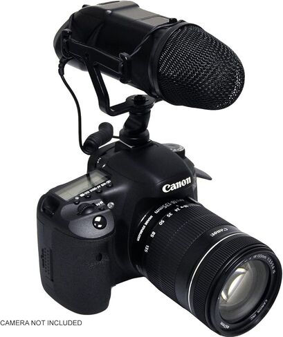 ميكروفون احترافي (ستيريو/NRS) لكاميرا Canon EOS R مع واقي هواء Dead Cat للأنظمة المتطورة (DSLR والفيديو) in Saudi Arabia