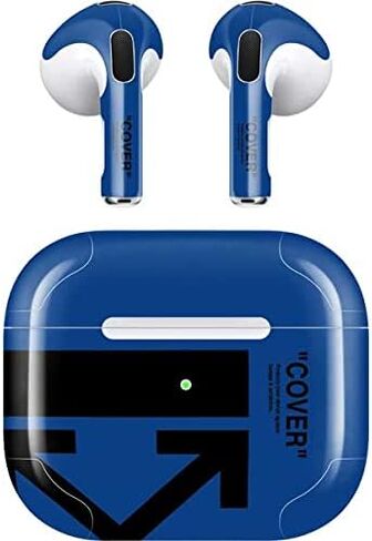 غلاف صوتي من Skinit متوافق مع Apple AirPods (الجيل الثالث، 2021) - تصميم Skinit في الأصل بتصميم أسهم باللونين الأسود والأزرق in Saudi Arabia
