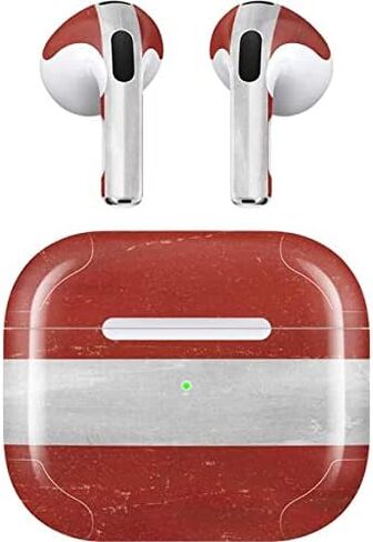 غلاف صوتي من Skinit متوافق مع Apple AirPods (الجيل الثالث، 2021) - تصميم Skinit الأصلي بتصميم علم لاتفيا المتعثر in Saudi Arabia