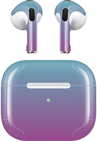غلاف صوتي من Skinit متوافق مع Apple AirPods (الجيل الثالث، 2021) - تصميم Skinit في الأصل باللونين الأرجواني والأزرق المتدرج in Saudi Arabia