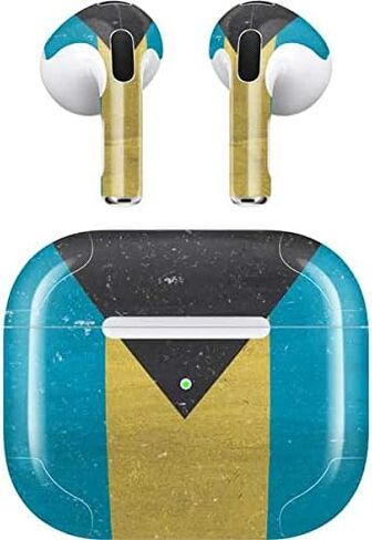 غلاف صوتي من Skinit متوافق مع Apple AirPods (الجيل الثالث، 2021) - تصميم Skinit الأصلي بتصميم علم جزر البهاما المتعثر in Saudi Arabia