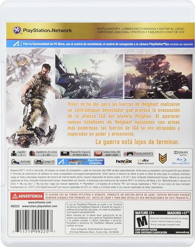 لعبة Killzone 3 Favoritos (متوافقة مع الحركة) إصدار إسباني/إنجليزي - بلاي ستيشن 3 in Saudi Arabia