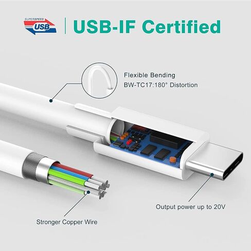 USB C to USB C Charging Cable Compatible for iPhone 16/16 Plus/16 Pro/16 Pro Max/15/15 Plus/15 Pro/15 Pro Max, 60W Type C to C Fast Charger Cord, iPhone 16 Charger Fast Charging Cord, 3.3ft 2Pack in Saudi Arabia