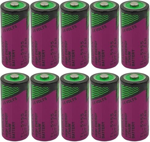 (10 التهم) TL-5955 2/3AA بطارية 3.6 فولت بطارية ليثيوم TL-5955 لاستبدال Tadiran TL-5155 TL-5955 TL-2155 TL-4955 SL-361 ER14335 1650mAh in Kuwait