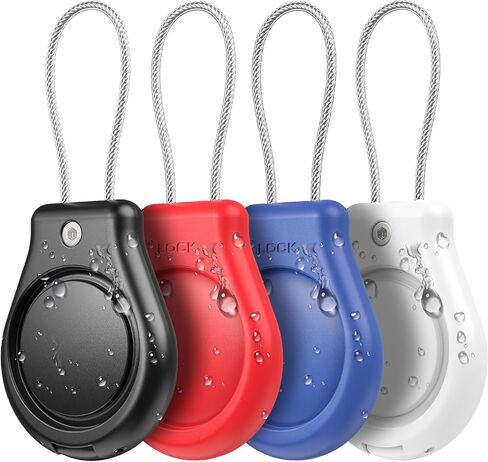 Inesore IPX8 Waterproof AirTag Keychain Holder,Ultra Durable Anti-Lost Lock Case with Wire Cable Compatible with Air Tags, in Saudi Arabia