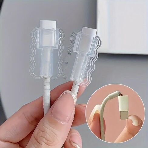 واقي كابل سيليكون مرن لأسلاك الشحن، 5 قطع واقي خط بيانات USB عالمي مضاد للكسر in Saudi Arabia