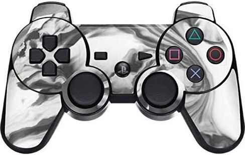 Skinit ملصق الألعاب لجهاز PS3 Dual Shock Wireless Controller - تصميم أصلي بالحبر الرخامي الرمادي in Kuwait