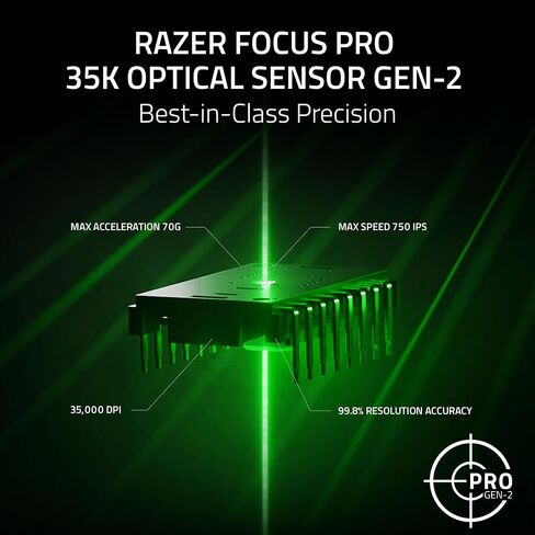 ماوس الألعاب السلكي المريح Razer Basilisk V3 35K: عجلة إمالة HyperScroll - مستشعر بصري 35K DPI Gen 2-13 عناصر تحكم قابلة للتخصيص - Chroma RGB - مفاتيح بصرية Gen 3 - كابل Speedflex (متجدد) in Saudi Arabia