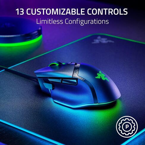 ماوس الألعاب السلكي المريح Razer Basilisk V3 35K: عجلة إمالة HyperScroll - مستشعر بصري 35K DPI Gen 2-13 عناصر تحكم قابلة للتخصيص - Chroma RGB - مفاتيح بصرية Gen 3 - كابل Speedflex (متجدد) in Saudi Arabia