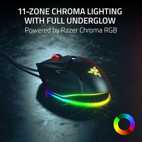 ماوس الألعاب السلكي المريح Razer Basilisk V3 35K: عجلة إمالة HyperScroll - مستشعر بصري 35K DPI Gen 2-13 عناصر تحكم قابلة للتخصيص - Chroma RGB - مفاتيح بصرية Gen 3 - كابل Speedflex (متجدد) in Saudi Arabia