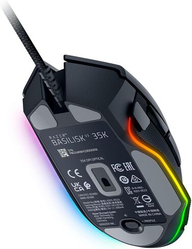 ماوس الألعاب السلكي المريح Razer Basilisk V3 35K: عجلة إمالة HyperScroll - مستشعر بصري 35K DPI Gen 2-13 عناصر تحكم قابلة للتخصيص - Chroma RGB - مفاتيح بصرية Gen 3 - كابل Speedflex (متجدد) in Saudi Arabia