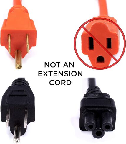 THE CIMPLE CO 6 FT, 3-Prong AC Power Cable for Laptops, Computers, & Power Supplies - C5 Mouse Power Supply Cord - NEMA 5-15P to C5 / IEC 320 - (1.8 Meter), White in Saudi Arabia