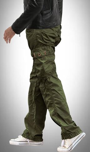 Mens 100% Cotton Tactical Pant Camping Hiking Army Cargo Combat Military Trouser in Saudi Arabia