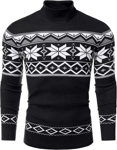 Amussiar Men's Turtleneck Sweater Slim Fit Cotton Knitted Pullover Sweater Casual Lightweight Long Sleeve Top in Saudi Arabia