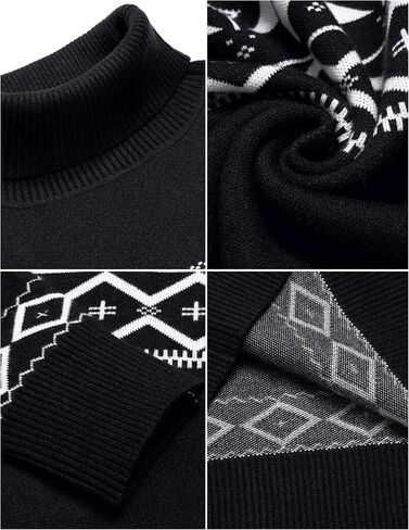 Amussiar Men's Turtleneck Sweater Slim Fit Cotton Knitted Pullover Sweater Casual Lightweight Long Sleeve Top in Saudi Arabia