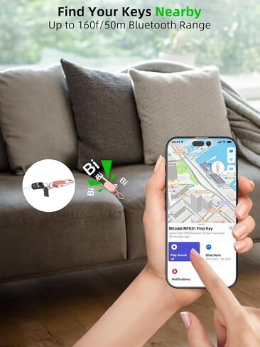 جهاز تعقب سلسلة المفاتيح، جهاز العثور على المفاتيح يعمل متوافق مع Find My App (iOS فقط)، سلاسل مفاتيح السيارة شديدة التحمل للرجال، جهاز تعقب مضاد للفقد مع حلقات مفاتيح، قابل لإعادة الشحن ومقاوم للماء، ذهبي وردي in Kuwait