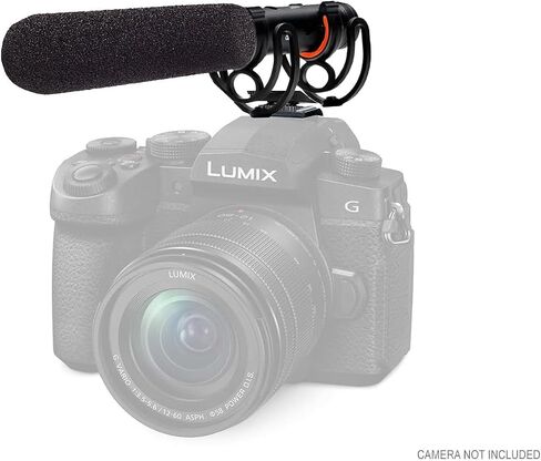 Digital Nc Advanced Super Cardioid XLR & 3.5mm Microphone for Panasonic AG-UX180 (Shotgun/Stereo) with Dead Cat Wind Muff in Saudi Arabia