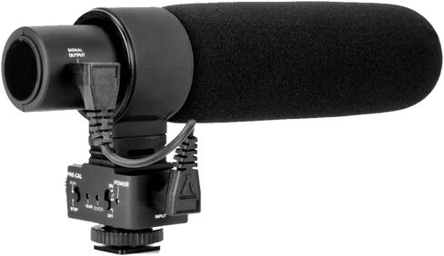 Advanced Super Cardioid Microphone (Stereo/Shotgun) with Dead Cat Wind Muff (Alternative for Fuji's MIC-ST1) in Saudi Arabia