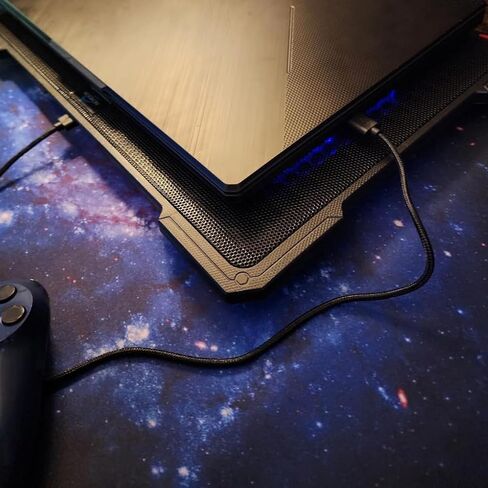 AICHESON 2 Pack Type A to Type A Male Cable لمنصات تبريد الكمبيوتر المحمول - 2ft/60cm USB A إلى USB A أسود لمبرد الكمبيوتر المحمول in Saudi Arabia