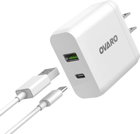 شاحن سريع من النوع C بقدرة 45 وات + كابل USB-C بطول 3 متر، ومحول حائط USB-C/USB-A PD مزدوج لهاتف iPhone 17/17 Pro Max وiPad Pro Air الجديد وSamsung Galaxy S24/S25 والمزيد - شحن سريع، وحماية من الشحن الزائد in Saudi Arabia
