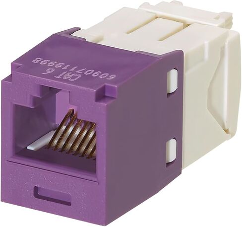 CJ688TGVL Pack of 5 Category 6 TX6 Plus Mini-Com UTP Jack Modules, Violet, TG Style, Toolless, RJ45 Ethernet High Performance Network Module, T568A/T568B Wiring in Saudi Arabia