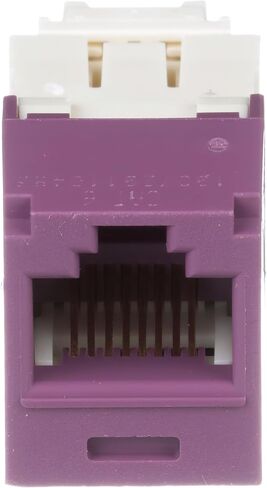 CJ688TGVL Pack of 5 Category 6 TX6 Plus Mini-Com UTP Jack Modules, Violet, TG Style, Toolless, RJ45 Ethernet High Performance Network Module, T568A/T568B Wiring in Saudi Arabia
