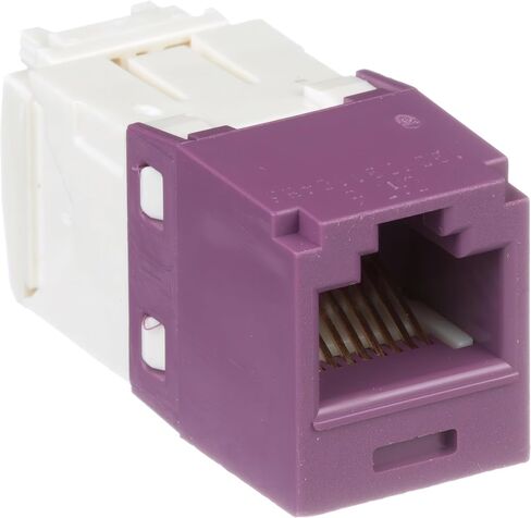 CJ688TGVL Pack of 5 Category 6 TX6 Plus Mini-Com UTP Jack Modules, Violet, TG Style, Toolless, RJ45 Ethernet High Performance Network Module, T568A/T568B Wiring in Saudi Arabia