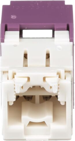 حزمة CJ688TGVL مكونة من 5 وحدات مقبس UTP من الفئة 6 TX6 Plus Mini-Com، بنفسجي، نمط TG، بدون أدوات، وحدة شبكة RJ45 Ethernet عالية الأداء، أسلاك T568A/T568B in Kuwait