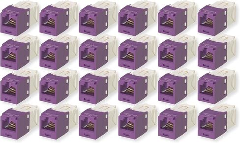 CJ688TGVL Pack of 5 Category 6 TX6 Plus Mini-Com UTP Jack Modules, Violet, TG Style, Toolless, RJ45 Ethernet High Performance Network Module, T568A/T568B Wiring in Saudi Arabia