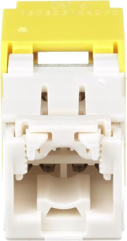 حزمة CJ688TGYL مكونة من 50 وحدة مقبس UTP من الفئة 6 TX6 Plus Mini-Com UTP، أصفر، نمط TG، بدون أدوات، وحدة شبكة RJ45 Ethernet عالية الأداء، أسلاك T568A/T568B in Kuwait