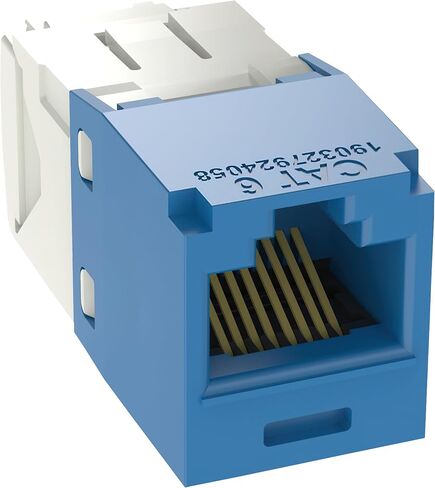 CJ688TGBU Category 6 TX6 Plus Mini-Com UTP Jack Module, Blue, TG Style, Toolless, RJ45 Ethernet High Performance Network Module, T568A/T568B Wiring in Saudi Arabia