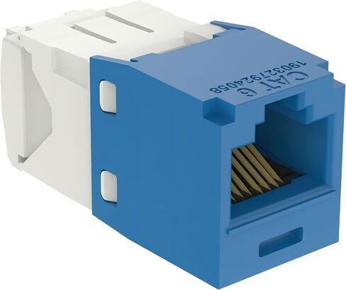 CJ688TGBU Category 6 TX6 Plus Mini-Com UTP Jack Module, Blue, TG Style, Toolless, RJ45 Ethernet High Performance Network Module, T568A/T568B Wiring in Saudi Arabia