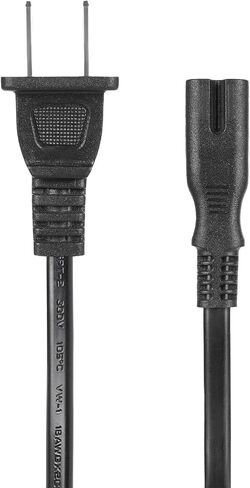 AC Power Cord for TCL Roku Sharp Insignia Hisense Smart LED LCD HD TV 2 Prong Power Cable in Saudi Arabia