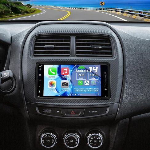 Android 14 Double Din Car Stereo Upgrade Radio for Mitsubishi Outlander Sport 2013-2025,7" Touchscreen Carplay Android Auto GPS WiFi Bluetooth RDS DSP SWC Mirrorlink Mic Backup Camera in Saudi Arabia