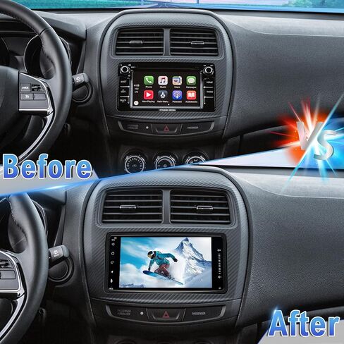 Android 14 Double Din Car Stereo Upgrade Radio for Mitsubishi Outlander Sport 2013-2025,7" Touchscreen Carplay Android Auto GPS WiFi Bluetooth RDS DSP SWC Mirrorlink Mic Backup Camera in Saudi Arabia