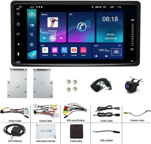 Android 14 Double Din Car Stereo Upgrade Radio for Mitsubishi Outlander Sport 2013-2025,7" Touchscreen Carplay Android Auto GPS WiFi Bluetooth RDS DSP SWC Mirrorlink Mic Backup Camera in Saudi Arabia
