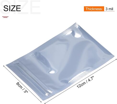 MECCANIXITY Anti Static Bags Shielding Bag 100pcs 3x4.7inch(8x12cm) Resealable with Labels for Hard Drive HDD SSD in Saudi Arabia