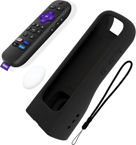 GripStand™ Roku Voice Remote Cover: Stand Up Design, Enhanced Grip, Silicone Case: Fits TV Streaming Stick Plus 2025 4K/HD/HDR, Compatible with AirTag and TileMate, Lime Glow by 73&Sunny in Saudi Arabia