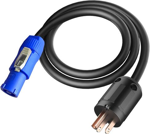 11AWG PowerCON Cable,NEMA 5-15p to PowerCON Connector,PowerCON Power Cable 20A 3 Pin PowerCon Input Male Connector Extension Power Wire for Outdoor Stage Light LED Screen-10FT in Saudi Arabia
