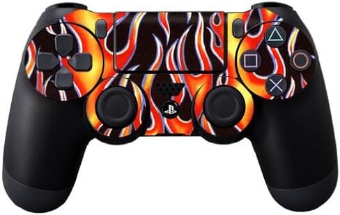 MightySkins Skin Compatible with Sony PS4 Controller - Hot Flames | Protective, Durable, and Unique Vinyl Decal wrap Cover | Easy to Apply, Remove, and Change Styles | Made in The USA in Saudi Arabia