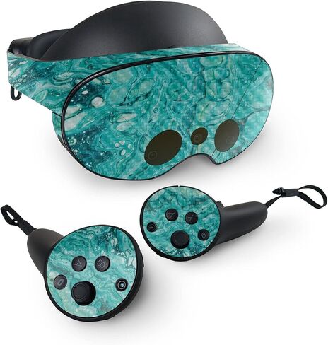 MightySkins Carbon Fiber Skin Compatible with Meta Quest Pro - Sea Limestone | Protective, Durable Textured Carbon Fiber Finish | Easy to Apply, Remove, and Change Styles | Made in The USA in Saudi Arabia