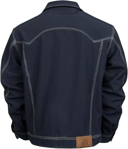 STS Ranchwear Brumby Jacket Mens Polyester Denim Cut Brown in Saudi Arabia