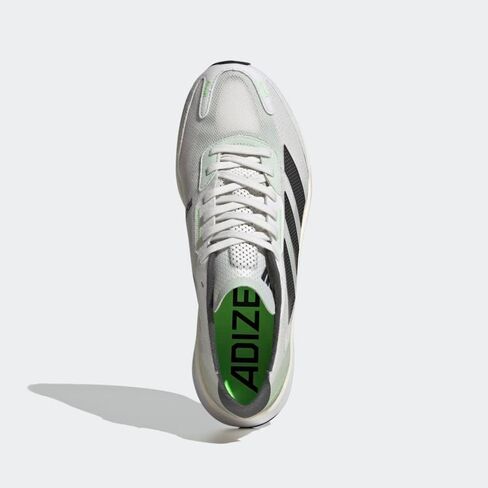 adidas Adizero Boston 11 Crystal White/Night Metallic/Linen Green 10 D (M) in Saudi Arabia